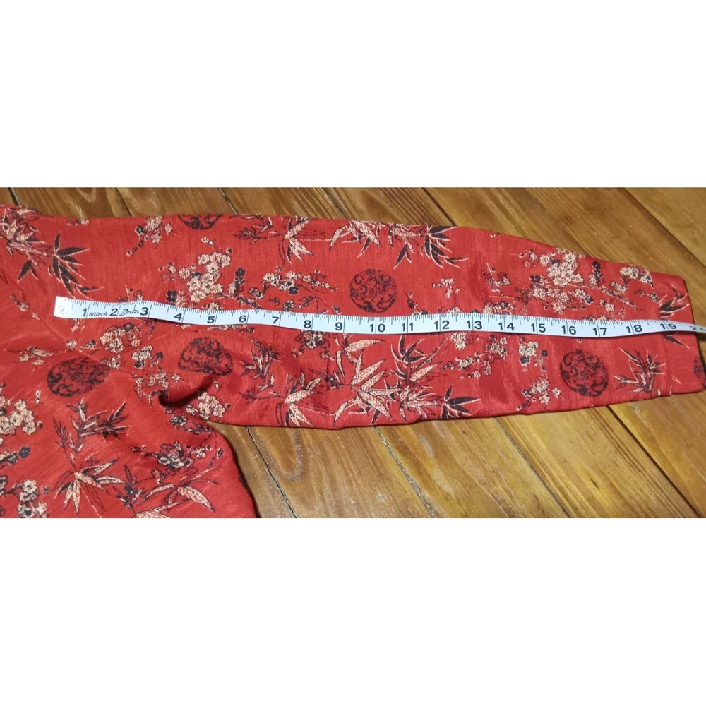 The Tog Shop Red/Black Asian Style Blouse 14 NWT - Picture 12 of 16